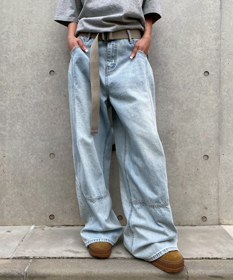 sudo solid wide denim「belt」#575 solid wide denim「belt」#575 | tablethotel-sūdo