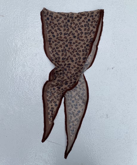 sheer scarf「multi leopard」#2505-10