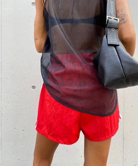 mesh tank top「hem slant」#63459-1