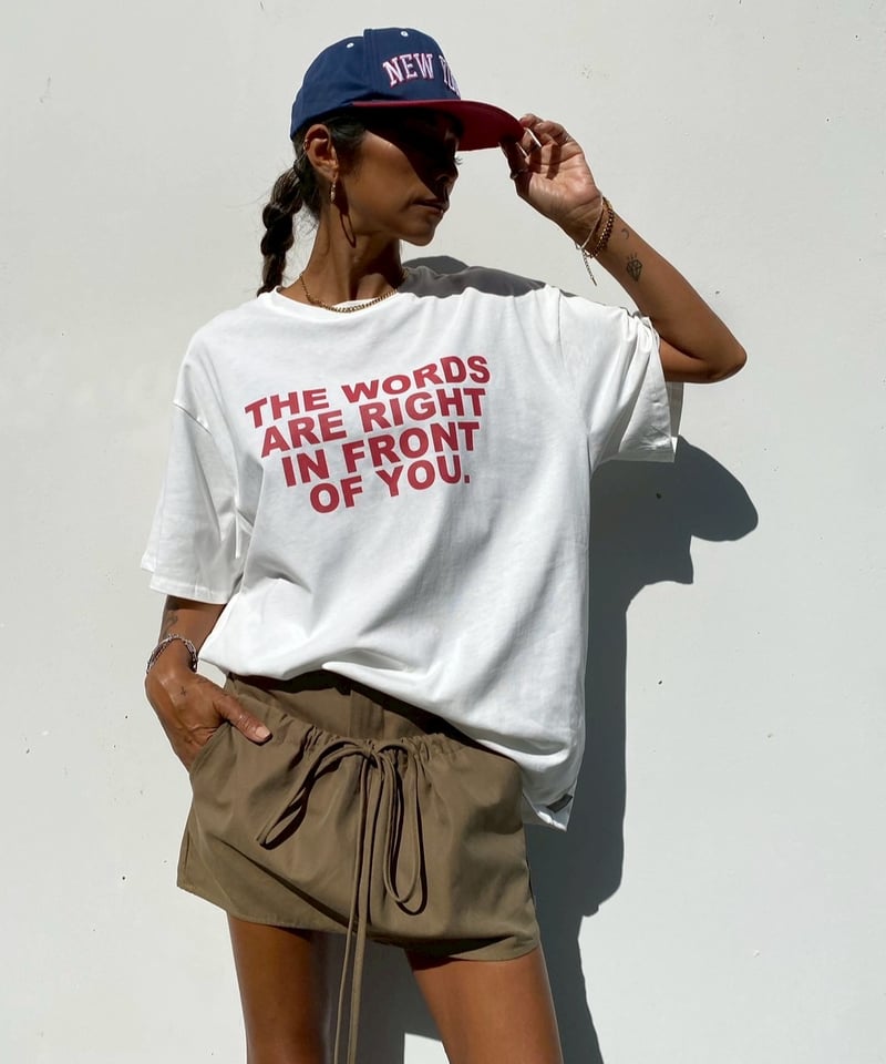 トップス words graphics tunk top print big T「WORDS」#8375 | tablethotel-sūdo