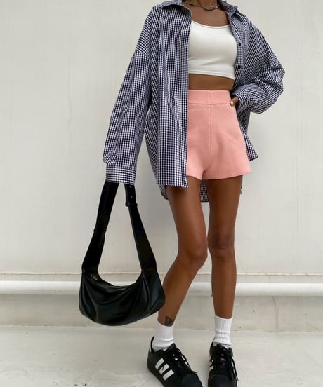 rib shorts「stretch knit」#8805512