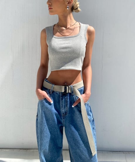 rib short tanktop「box」#1273