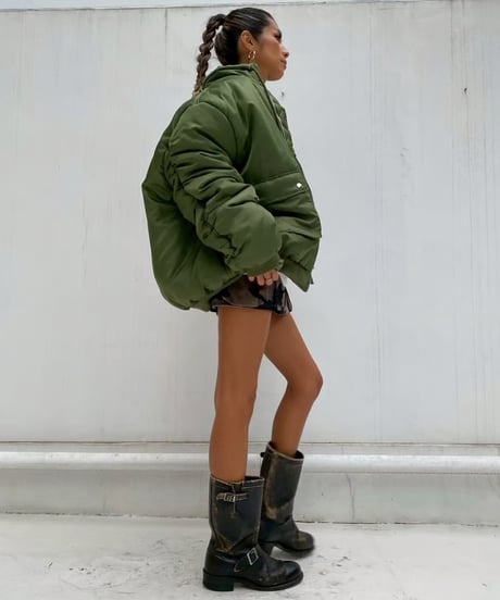 oversized blouson「volume khaki」#13911511