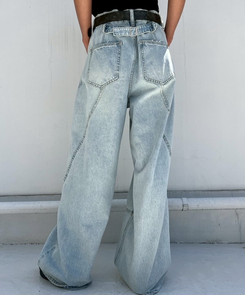 sudo solid wide denim「belt」#575 solid wide denim「belt」#575 | tablethotel-sūdo