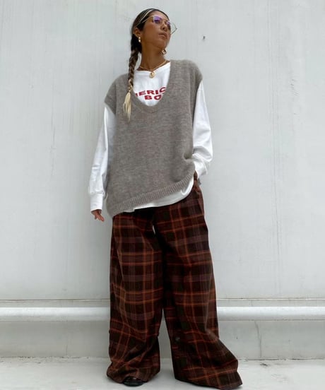 knit vest「loose」#086259