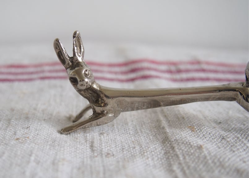 フランスアンティークカトラリーレストアニマル動物うさぎ1個