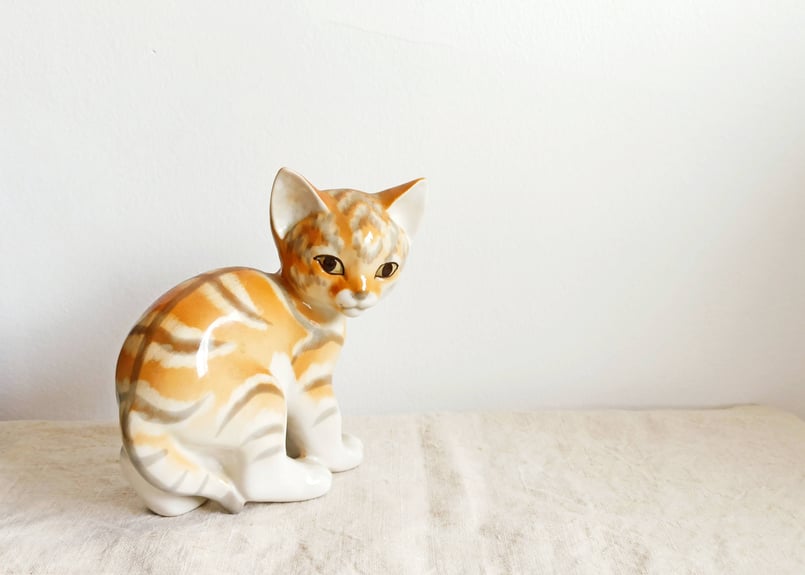 ロモノーソフ|猫の置物【IN-CA-004】 | 341 Antiques ロモノーソフ|猫の置物【IN-CA-004】 | 341 Antiques