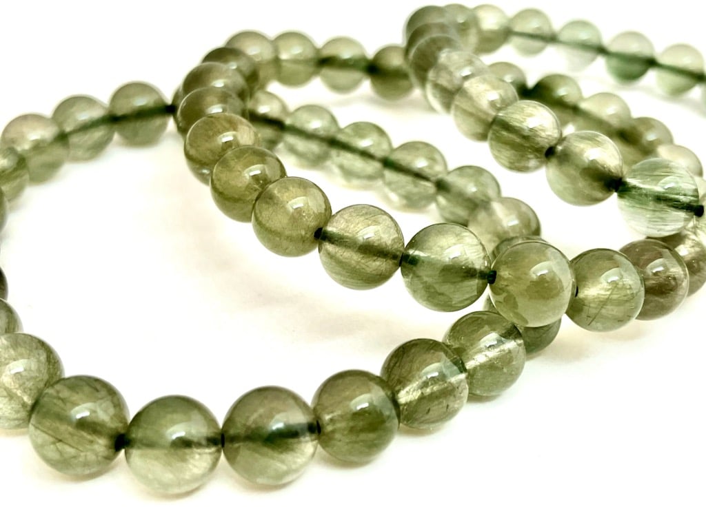 グリーンルチルクォーツ天然石ブレスレット心を穏やかに整える