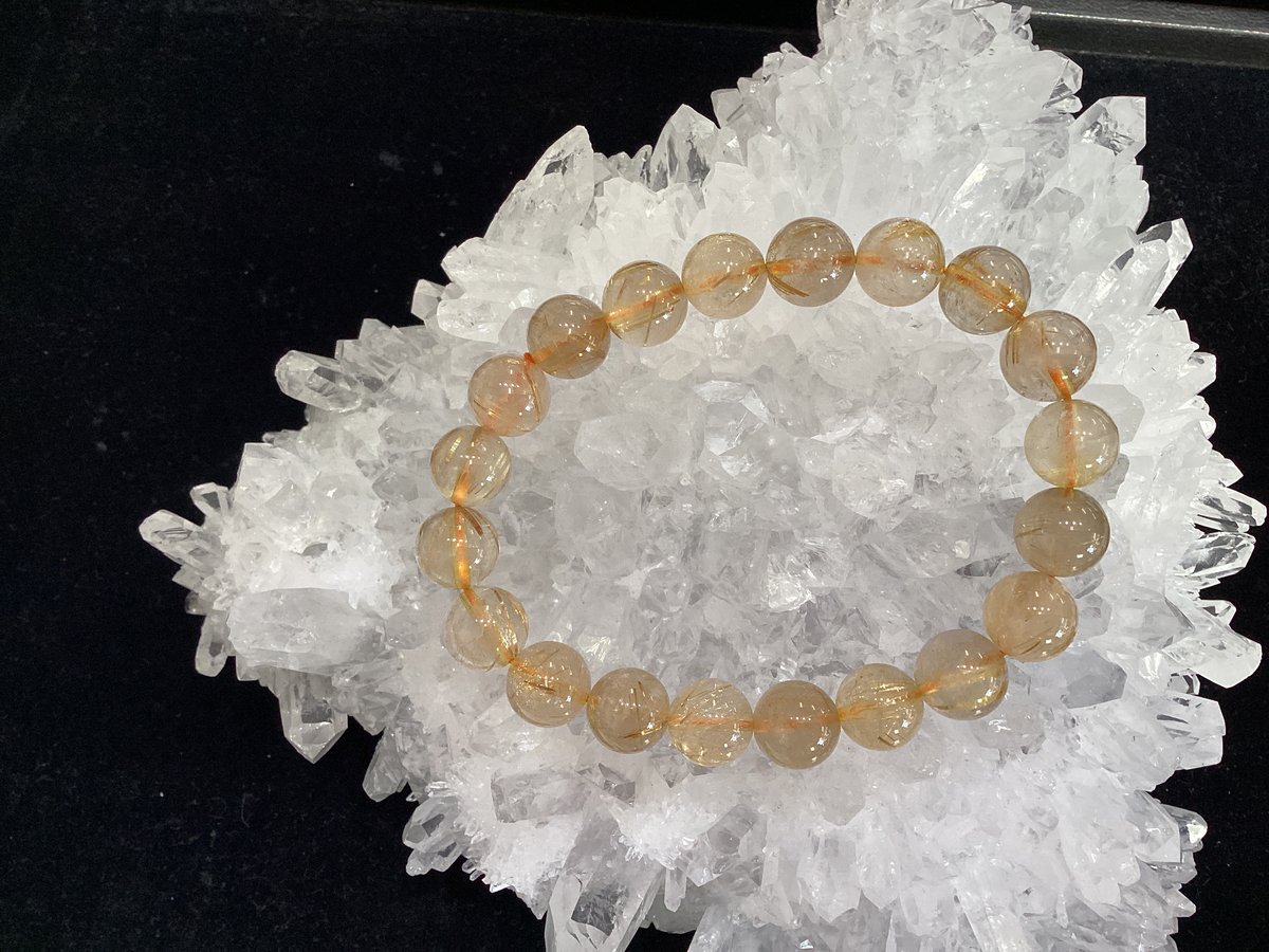 特価】ブラジル産ゴールドルチルクォーツ AAミルキータイプ 10mm 玉