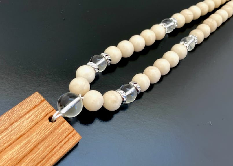 アイボリー ネックレス まとめ売り天然素材 18金 ダイヤモンド クロス アズキ ネックレス セット 0.34φ 50cm