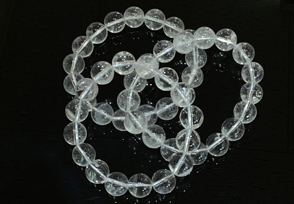 訳アリ特価】ブラジル産天然水晶AA 10㎜玉ブレスレット | 数珠屋粋鳳