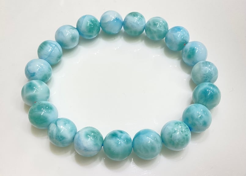 高品質】ラリマーAAAA 10.5㎜玉ブレスレット | 数珠屋粋鳳