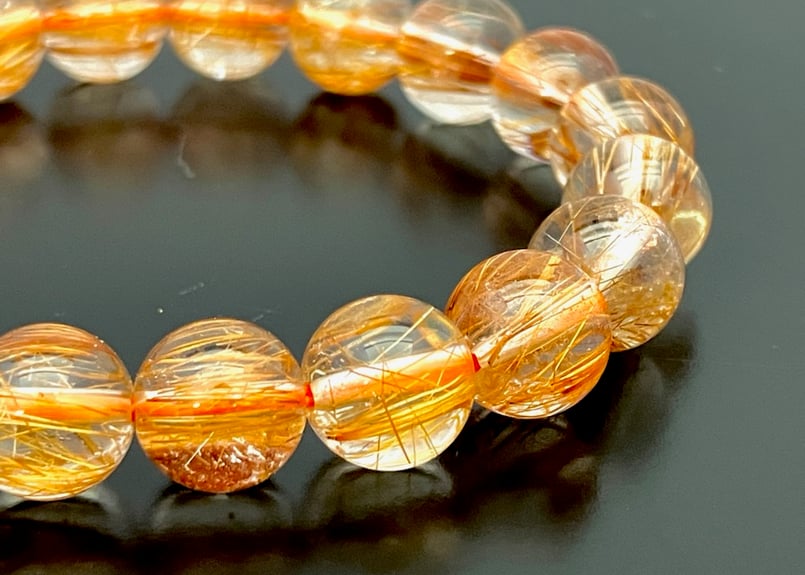 専用✨太陽ルチル✨ブレスレット 金運強 太陽放射ルチルブレスレット