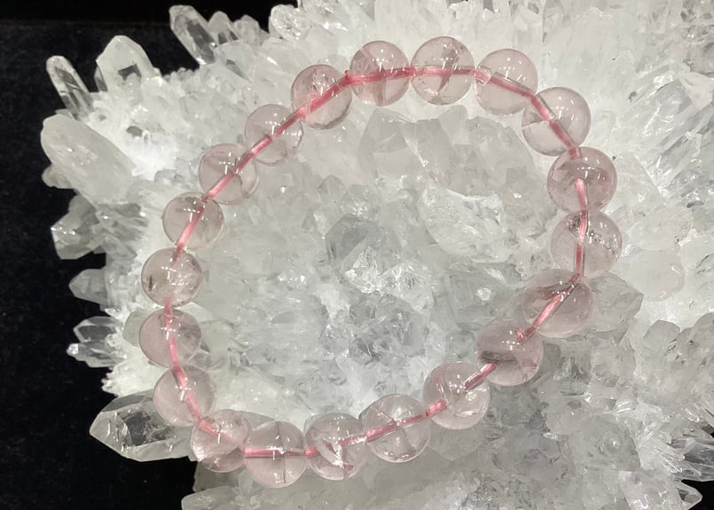 アイリスローズクォーツ 【モザンビーク産】10㎜珠 手首サイズ：約17.5