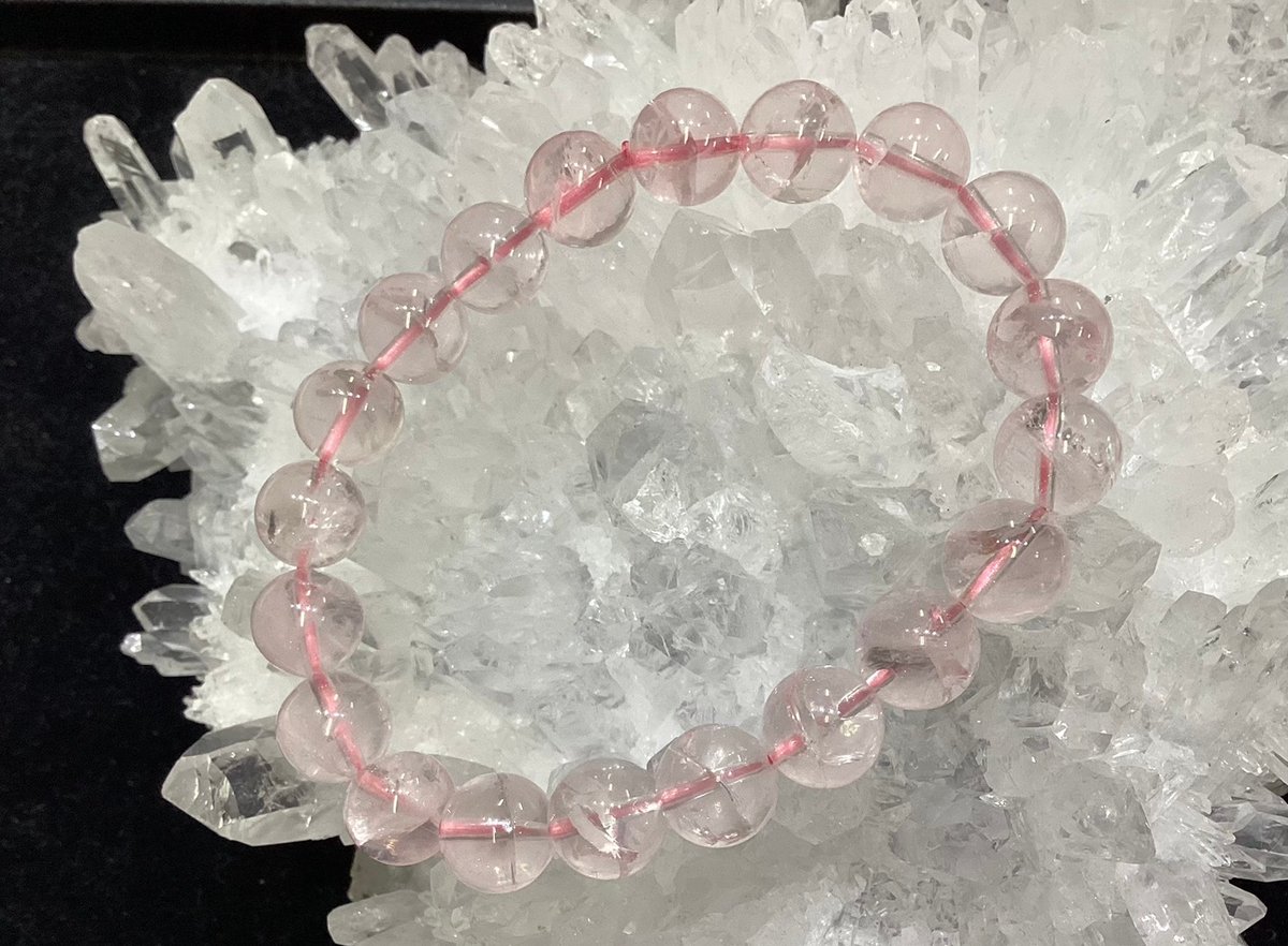 アイリスローズクォーツ 【モザンビーク産】10㎜珠 手首サイズ：約17.5