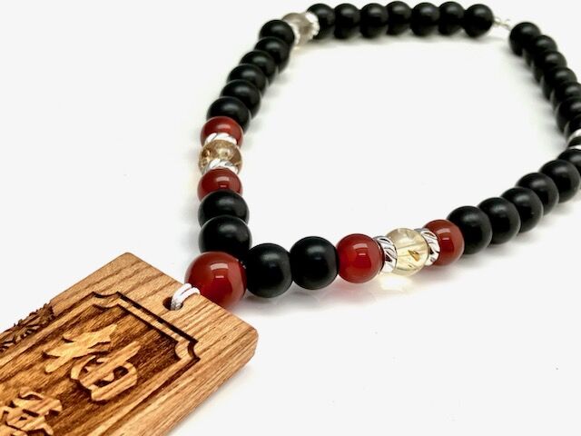 【両面フルオーダーメイド】黒檀 大サイズ（75×35×10mm）木札　ネックレス 6個】黒檀 大サイズ（75×35×9mm）祭/喧嘩札/木札/ネックレス