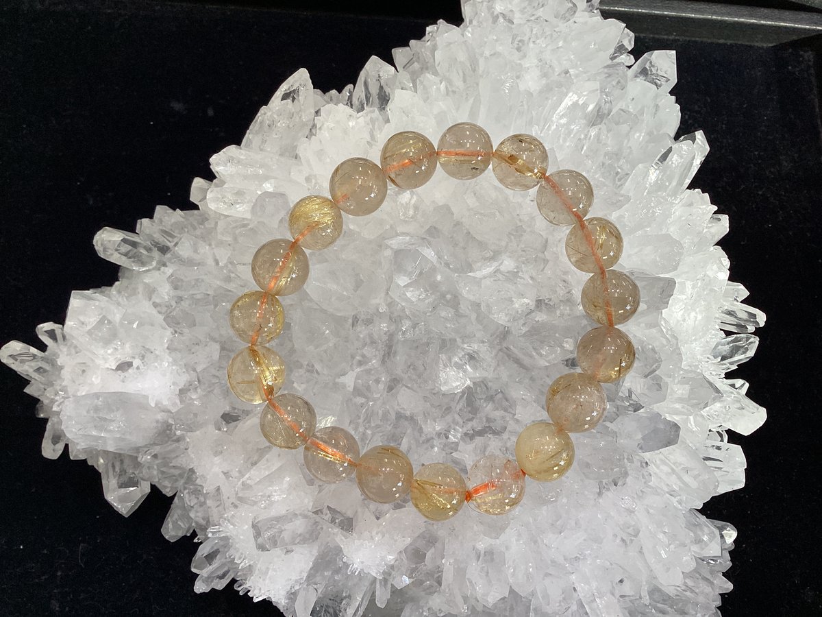 特価】ブラジル産ゴールドルチルクォーツ AAミルキータイプ 10mm 玉