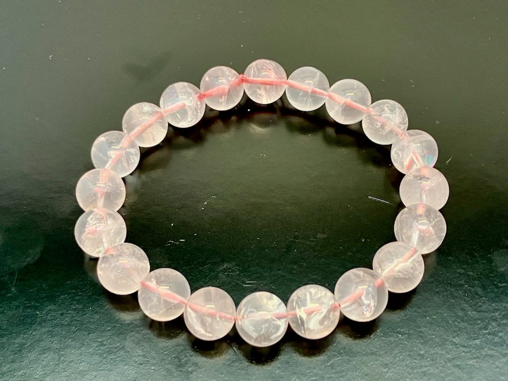 【アルパカさん専用】アイリスローズクウォーツ　19mm アイリスローズクォーツ 【モザンビーク産】10㎜珠 手首サイズ：約17.5