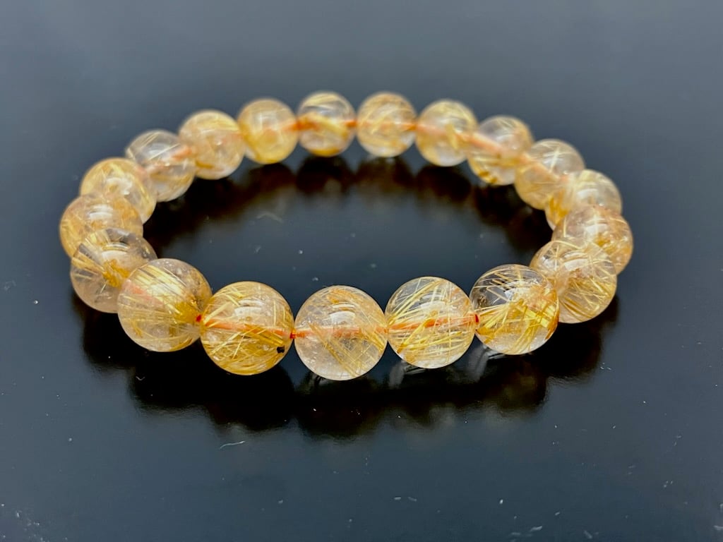 ★ラジエートゴールデンルチル 16.6ミリ珠 ビーズA(SA~SA+ 珍品！) Paradise Island 4-Ball Keychain - JILZARAH