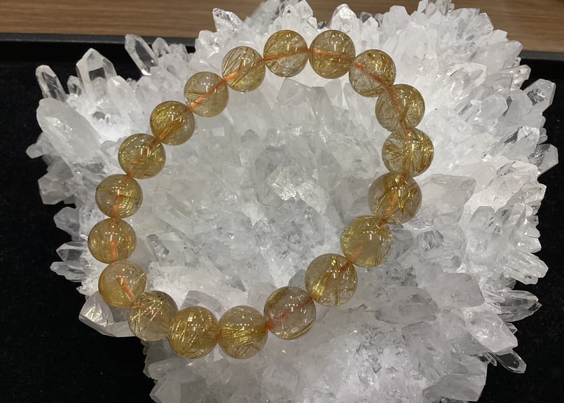 ★(カマドウマ！)クリアゴールデンルチル 15.6ミリ珠ビーズ⑫(SA+) ☆(カマドウマ様専用！)クリアゴールデンルチル 15.6ミリ珠ビーズ⑫(SA+)
