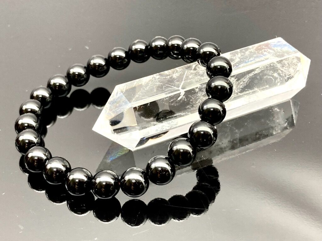 厄除け】モリオン~黒水晶~8㎜ 玉ブレスレット サイズ指定可 厄除け】モリオン~黒水晶~8㎜ 玉ブレスレット サイズ指定可