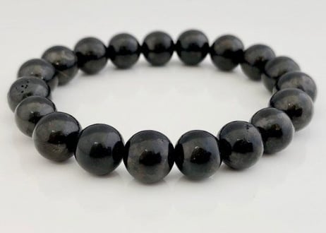 毒素を抜き取る石☆シュンガイト☆10㎜玉ブレスレット