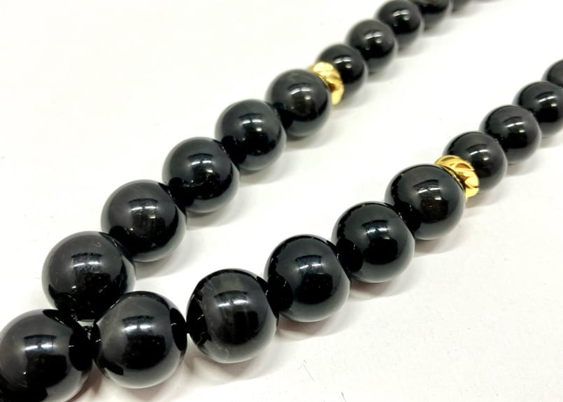 ☆木札付き☆黒虎眼数珠ネックレス【黒虎】☆セミオーダー☆名入れ☆祭