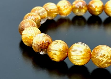 【ロイヤルグレード】ゴールドタイチンルチル　AAAAA　9～9.5mm
