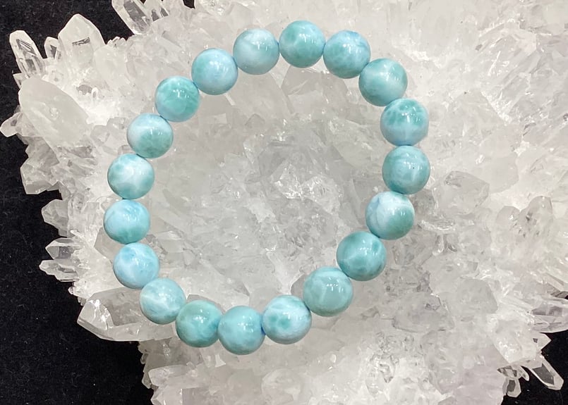 高価石ラリマーブレスAAAA 高品質】ラリマーAAAA 10.5㎜玉ブレスレット | 数珠屋粋鳳