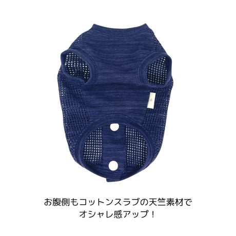 SHUBEANSオリジナル コットンメッシュバックオープントップス