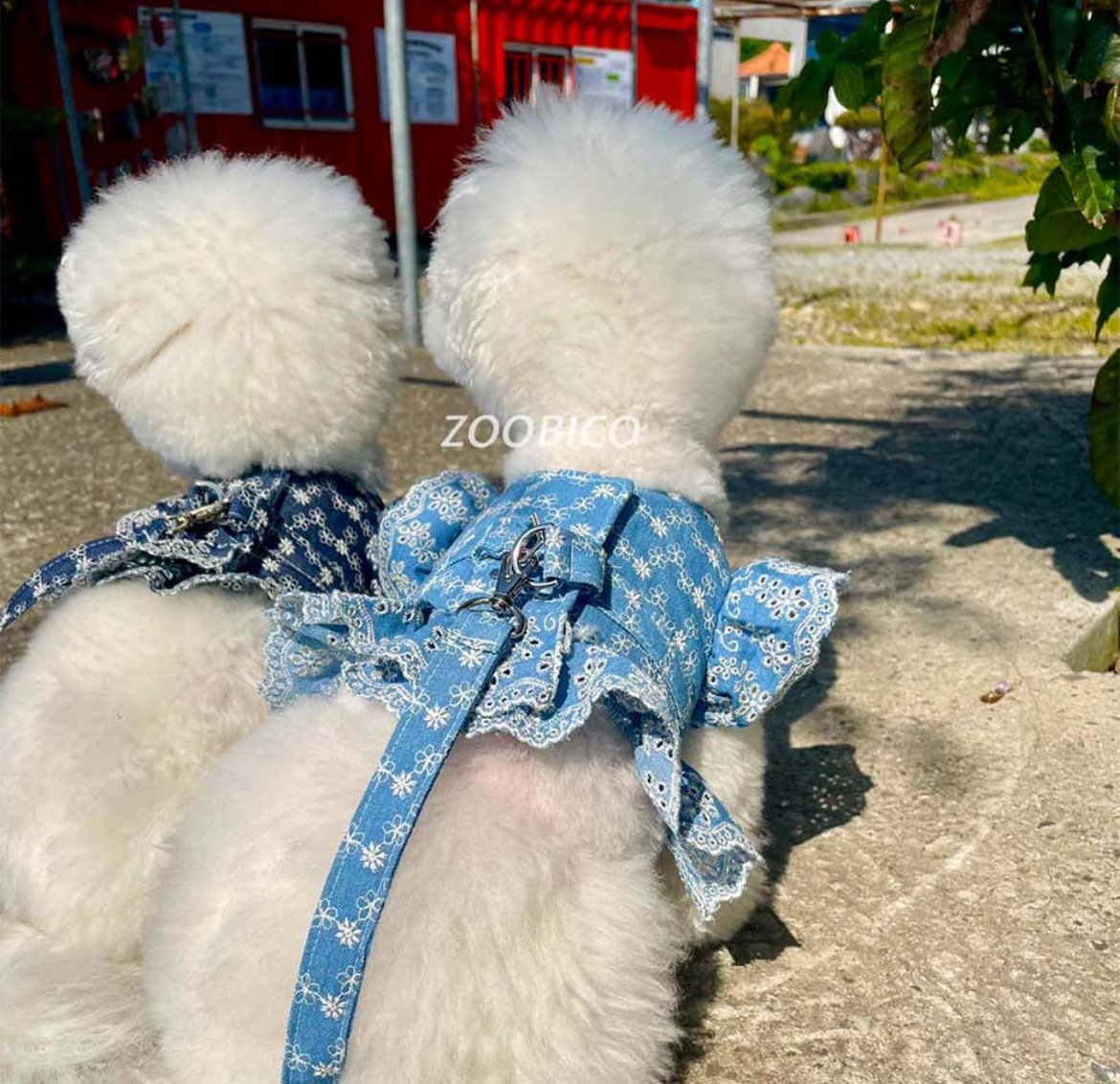 デニムフラワー ハーネス&リードSET | shubeans_petstyle STORE