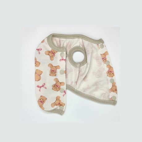 SHUBEANSオリジナル　クマさんプリント背中開きトップス