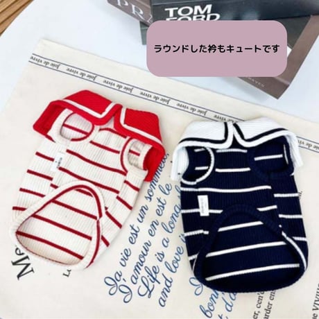 セーラーカラースリーブレスTシャツ