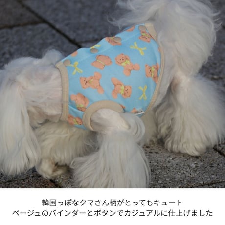 SHUBEANSオリジナル　クマさんプリント背中開きトップス