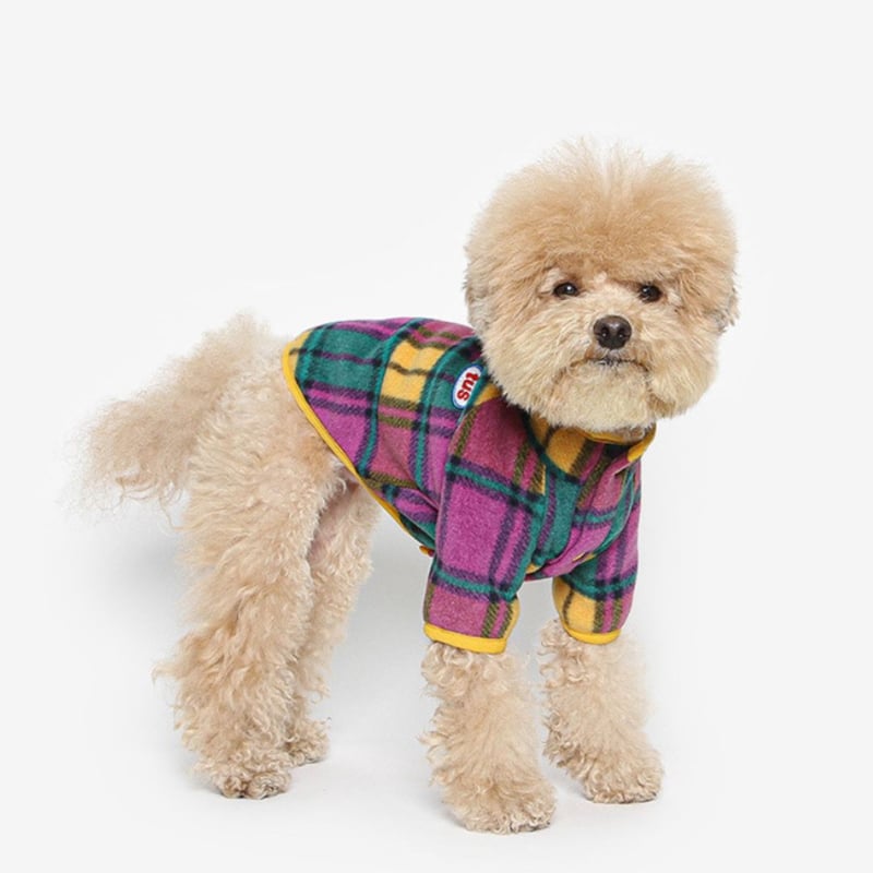 TUSTUS チェックフリース ジャケット | shubeans_petstyle STORE