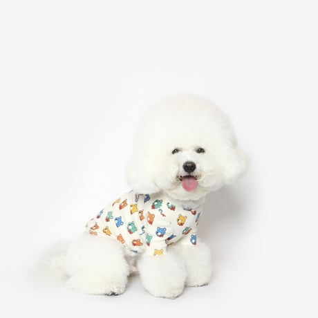tustus オリジナル　ベアープリントTシャツ