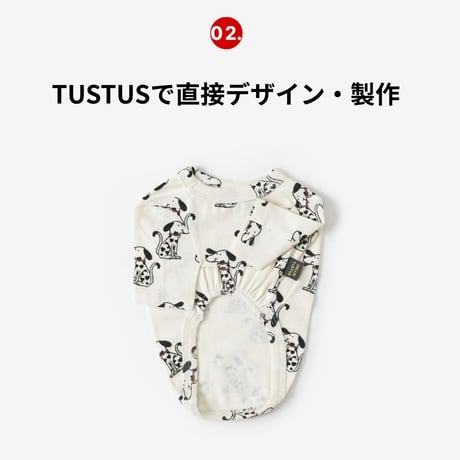 TUSTUSオリジナル ダルメシアン柄Tシャツ