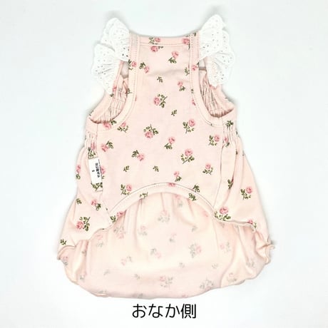 レトロフラワー シャーリングワンピース