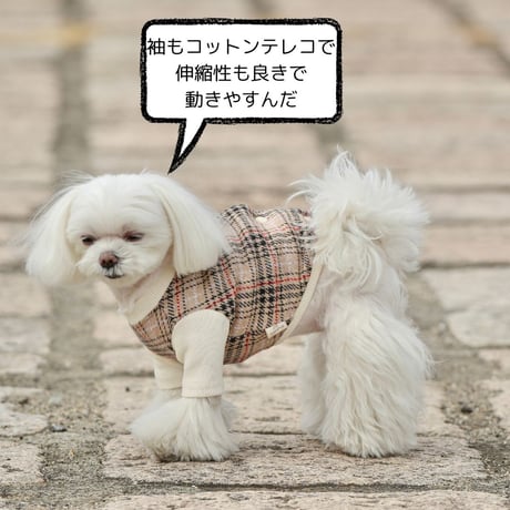 SHUBEANSオリジナル背中開きジャガードチェックカーディガン