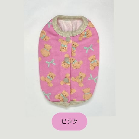 SHUBEANSオリジナル　クマさんプリント背中開きトップス
