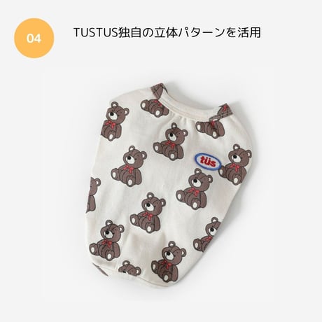 TUSTUS オリジナル  TOYBEARアイボリーTシャツ