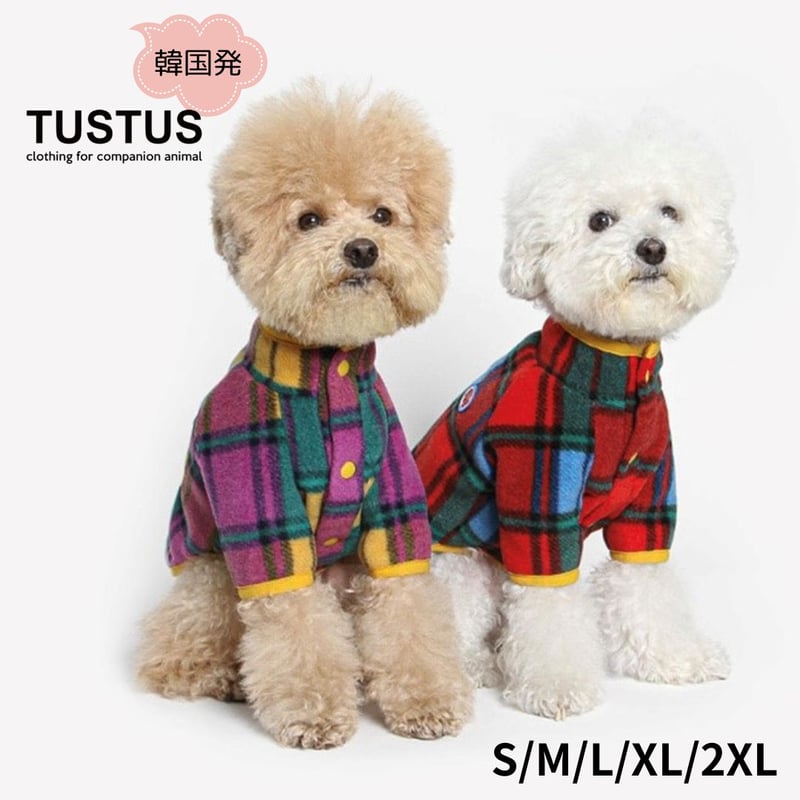 TUSTUS チェックフリース ジャケット | shubeans_petstyle STORE