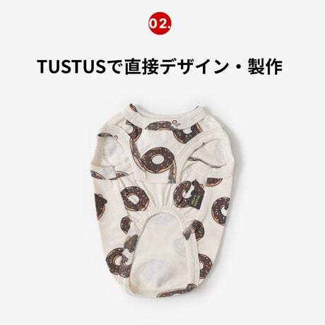 TUSTUS ドーナツドッグ柄 タンクトップ