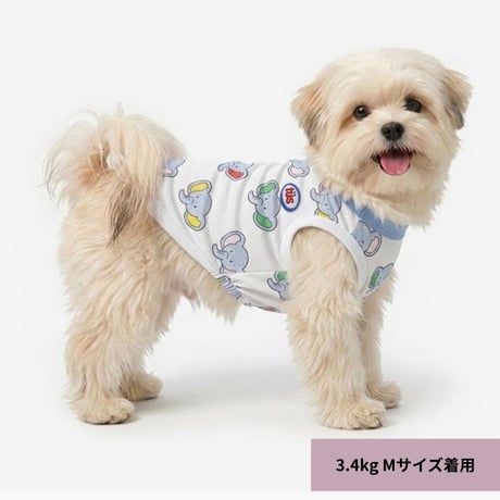 TUSTUS カラフルエレファント メッシュタンクトップ