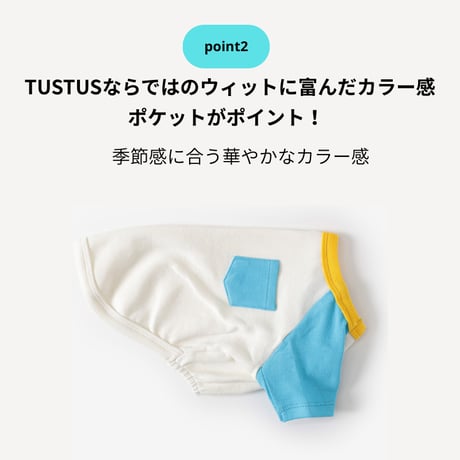 TUSTUS カラーブロックラグランTシャツ