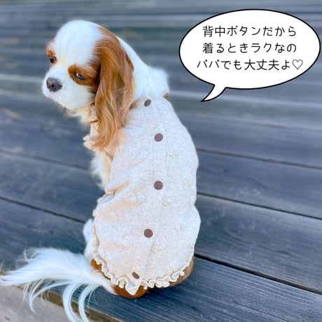 SHUBEANSオリジナル バックオープンハート柄フリルトップス