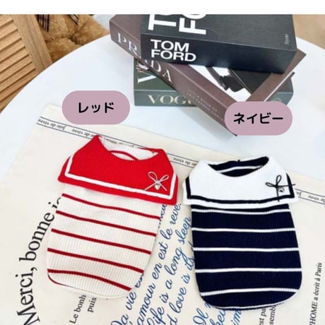 セーラーカラースリーブレスTシャツ