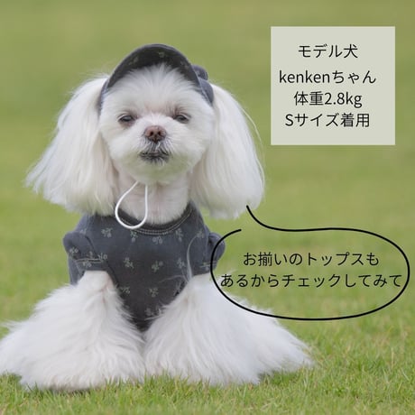 SHUBEANSオリジナル 小花柄 リボン付きキャップ