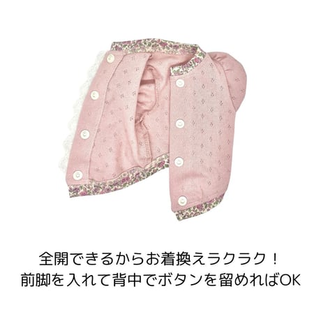 SHUBEANSオリジナル バックオープン 小花ブラウス