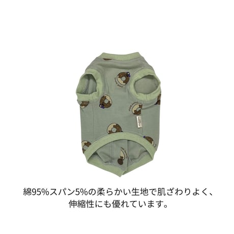 SHUBEANSオリジナル ドーナツプリント背中開きトップス